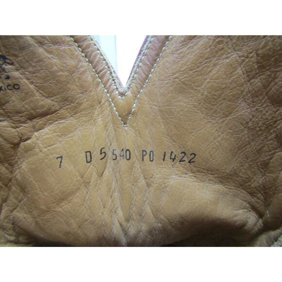 P\'s by Ferrini Mens Sz 7 D Cognac Full Ostrich Quill Brown Leather Cowboy Boots main image 8